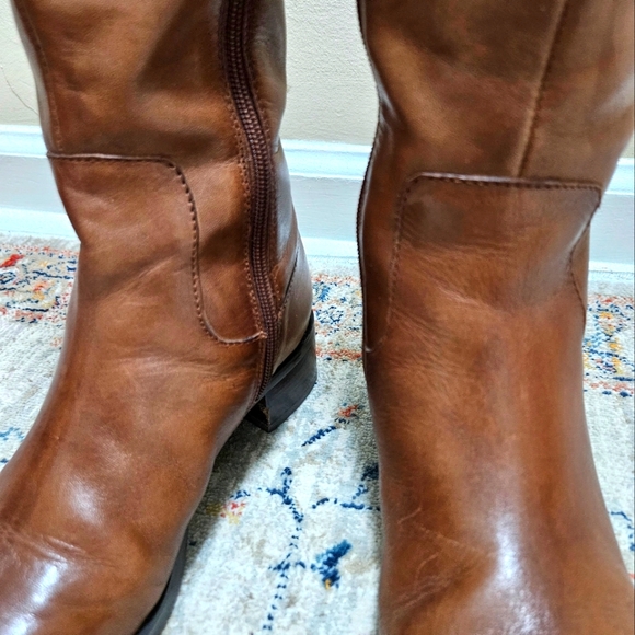 Etienne Aigner Chastity Equestrian Embossed Riding Women's Boots Leather Upper 6 - Picture 12 of 12